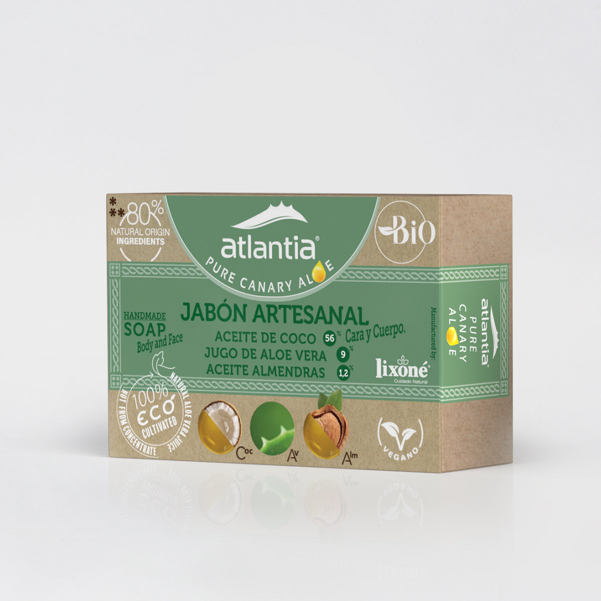 Handgemachte Seife mit Aloe Vera, Kokosöl und Mandelöl