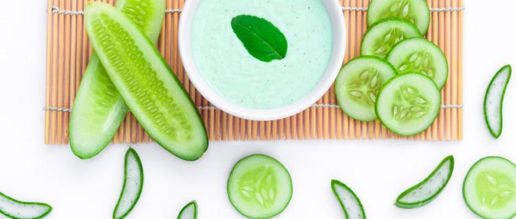 Goodbye to flabbiness with cucumber and aloe vera