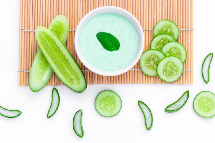 Goodbye to flabbiness with cucumber and aloe vera